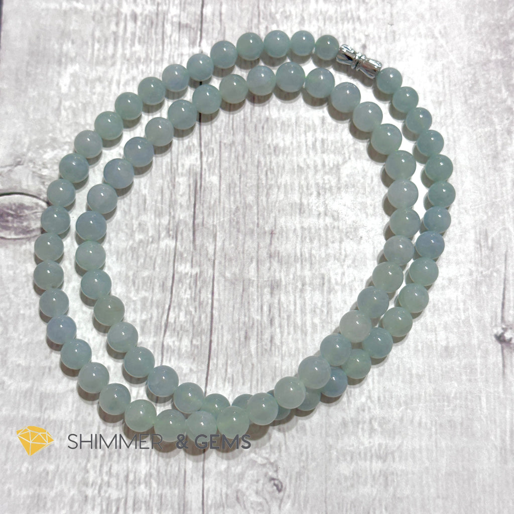 Burma Jade Necklace  (Myanmar Jadeite) AA 7mm