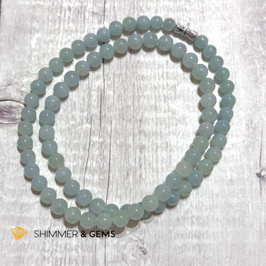 Burma Jade Necklace  (Myanmar Jadeite) AA 7mm