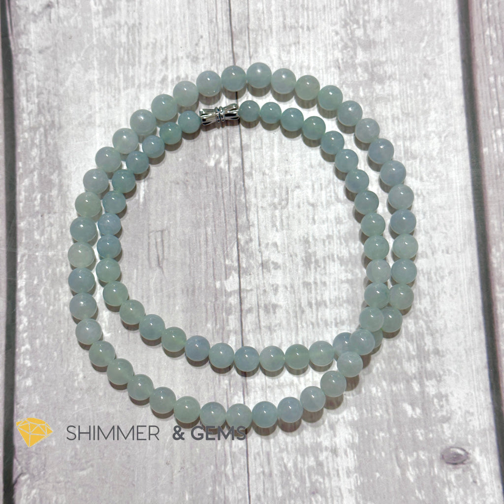 Burma Jade Necklace  (Myanmar Jadeite) AA 7mm