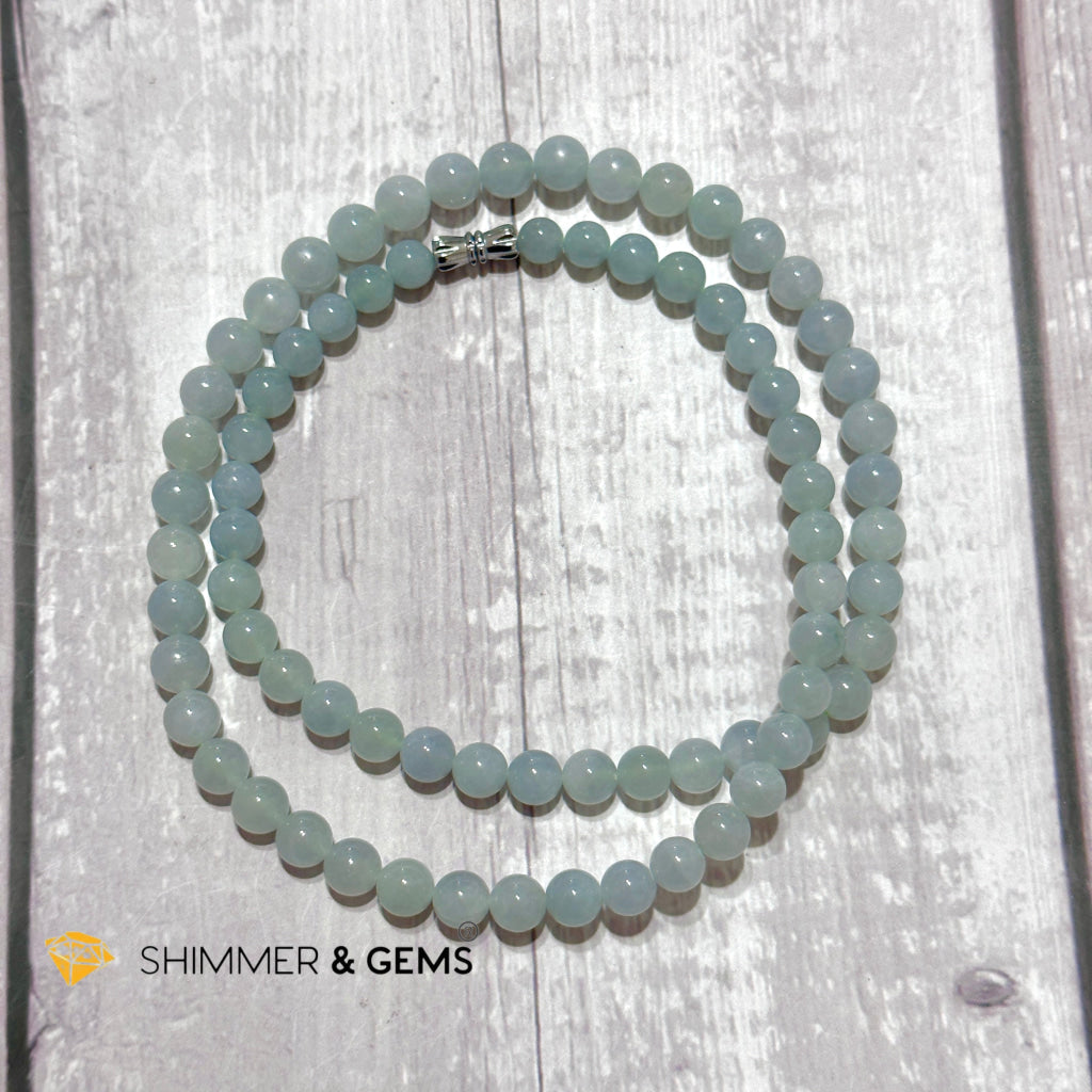 Burma Jade Necklace  (Myanmar Jadeite) AA 7mm