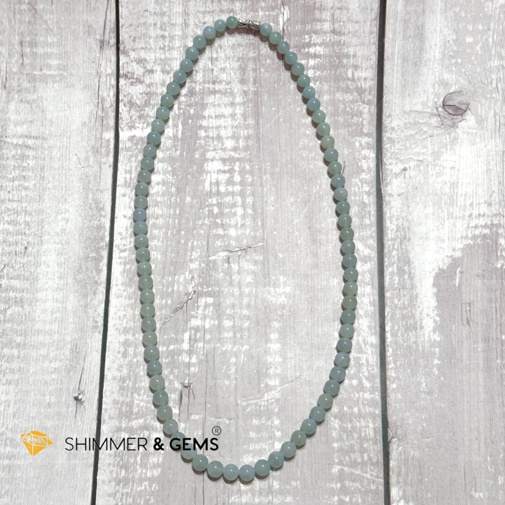 Burma Jade Necklace  (Myanmar Jadeite) AA 7mm