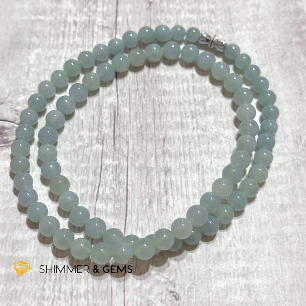 Burma Jade Necklace  (Myanmar Jadeite) AA 7mm