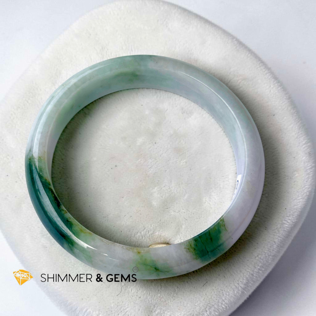 Burma Jadeite Type A Bangle (Lavender Gray) 57mm Code 21A