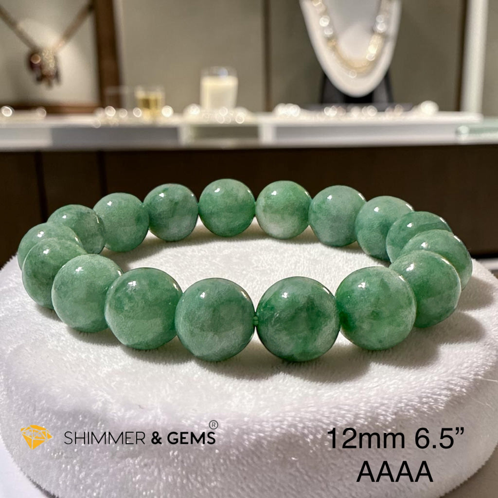 Burma Jadeite Type A Bracelet 12mm (Premium) AAAA