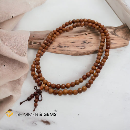 Burmese Rosewood 108 Mala Beads (Myanmar)