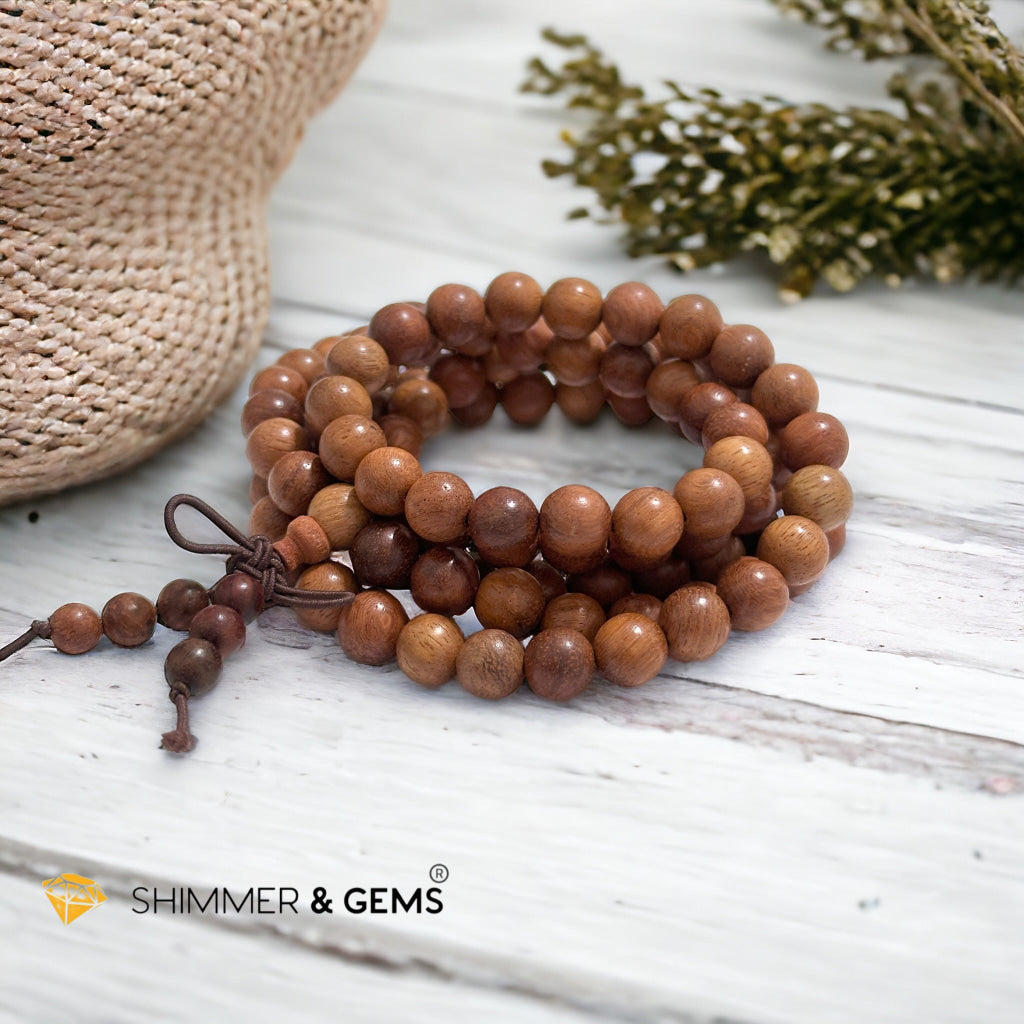 Burmese Rosewood 108 Mala Beads (Myanmar)