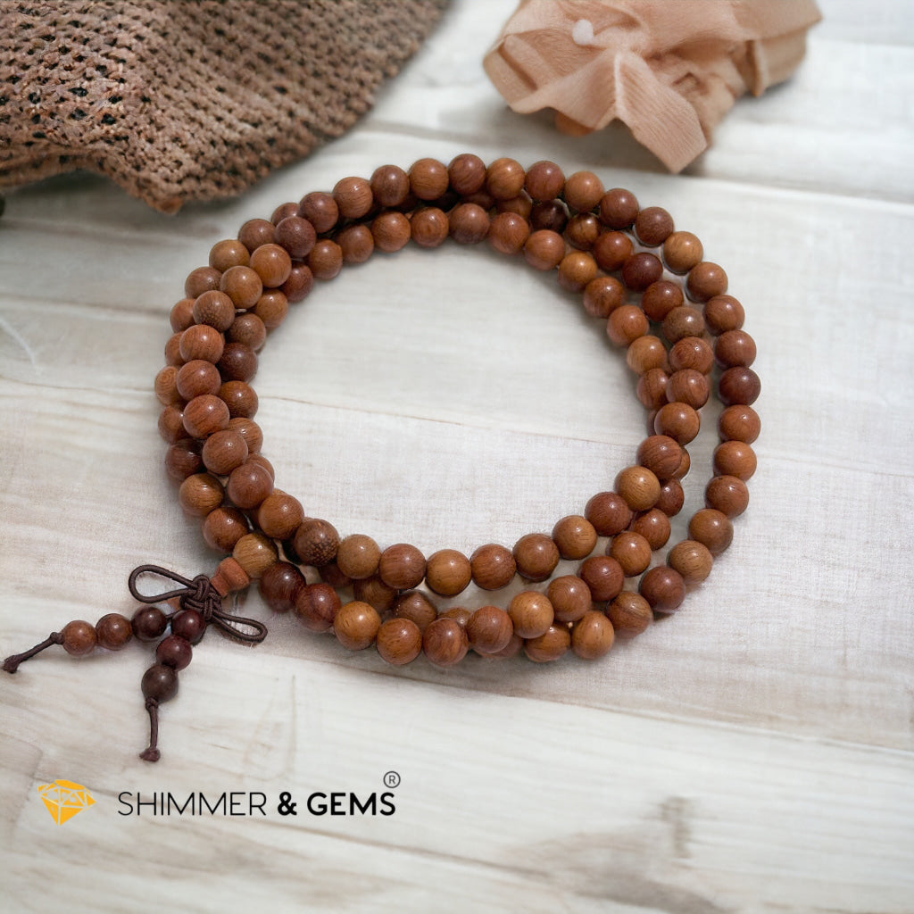 Burmese Rosewood 108 Mala Beads (Myanmar)
