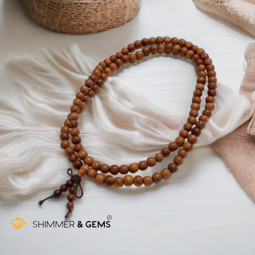Burmese Rosewood 108 Mala Beads (Myanmar)