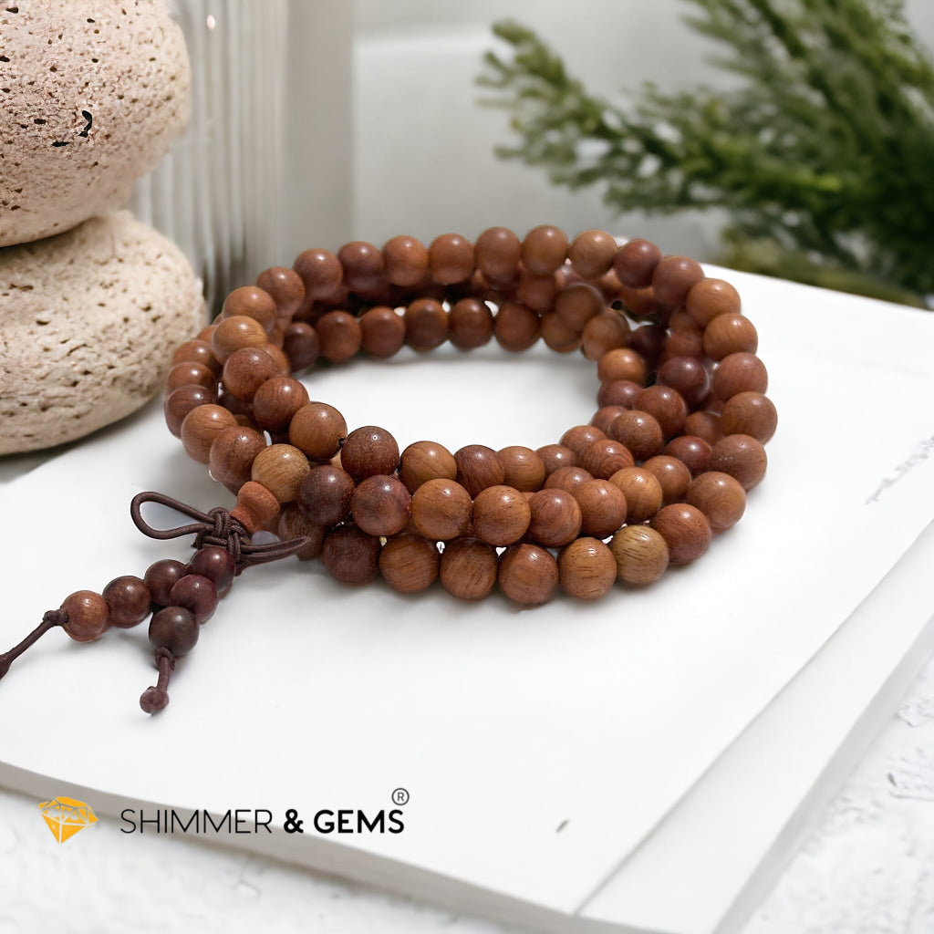 Burmese Rosewood 108 Mala Beads (Myanmar)