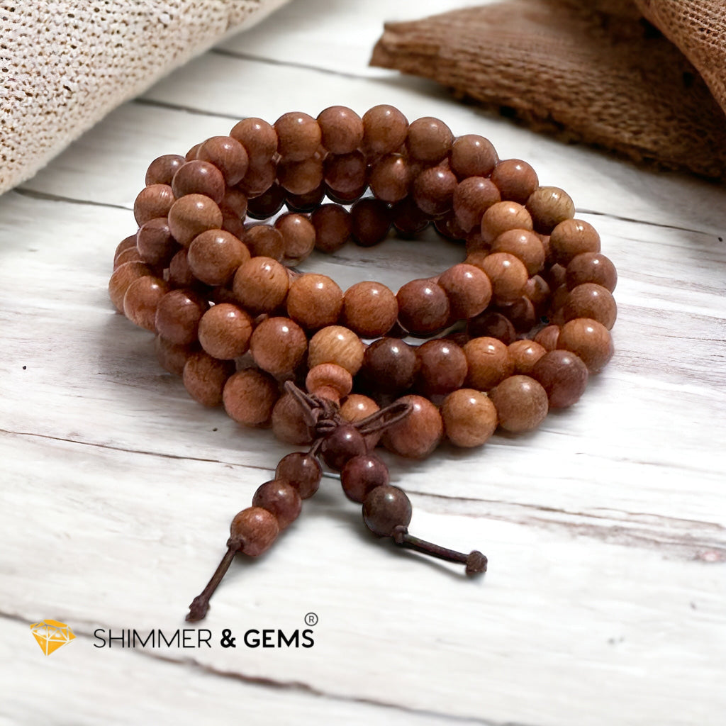 Burmese Rosewood 108 Mala Beads (Myanmar)