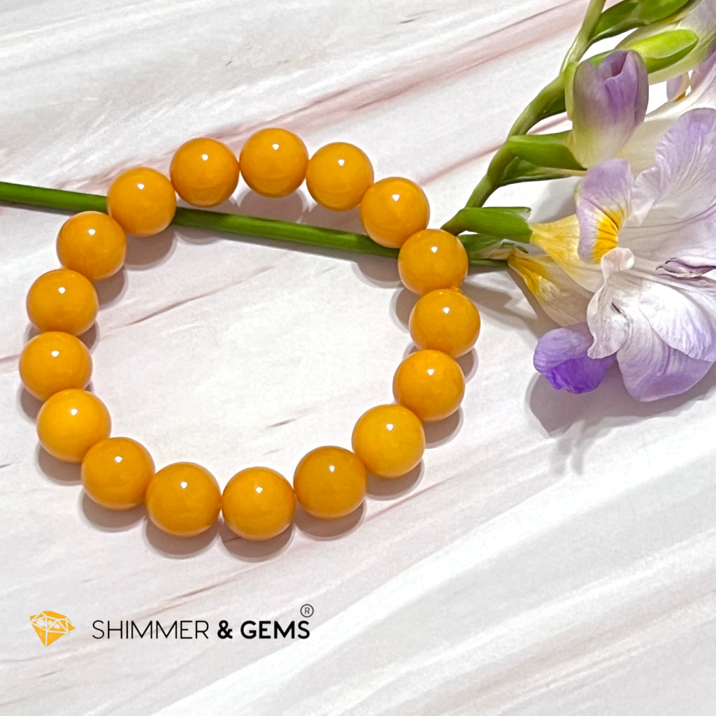 Butter Amber 10Mm Bracelet (Aaaa) Bracelets