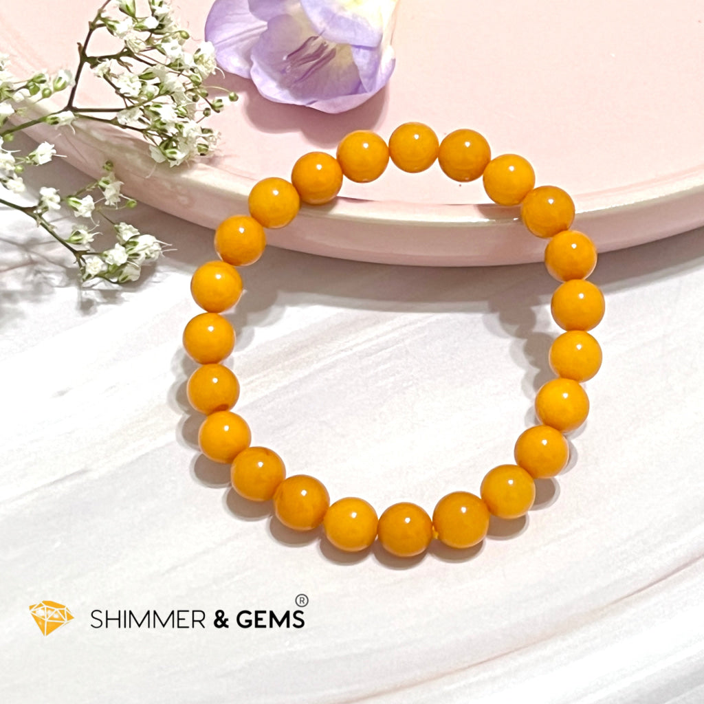 Butter Amber 8Mm Bracelet (Aaa)