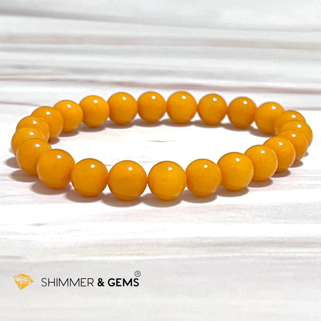 Butter Amber 8Mm Bracelet (Aaa) 6.5