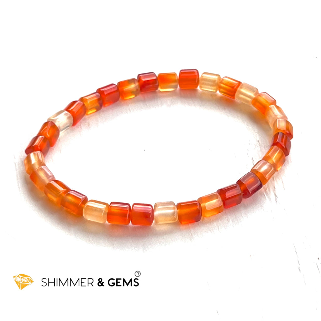 Carnelian 5Mm Tube Healing Bracelets With 14K Gold Filled