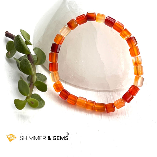 Carnelian 5Mm Tube Healing Bracelets With 14K Gold Filled