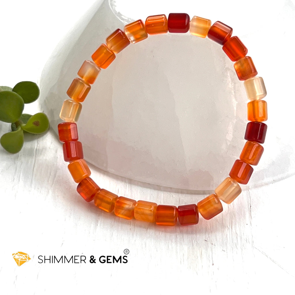 Carnelian 5Mm Tube Healing Bracelets With 14K Gold Filled