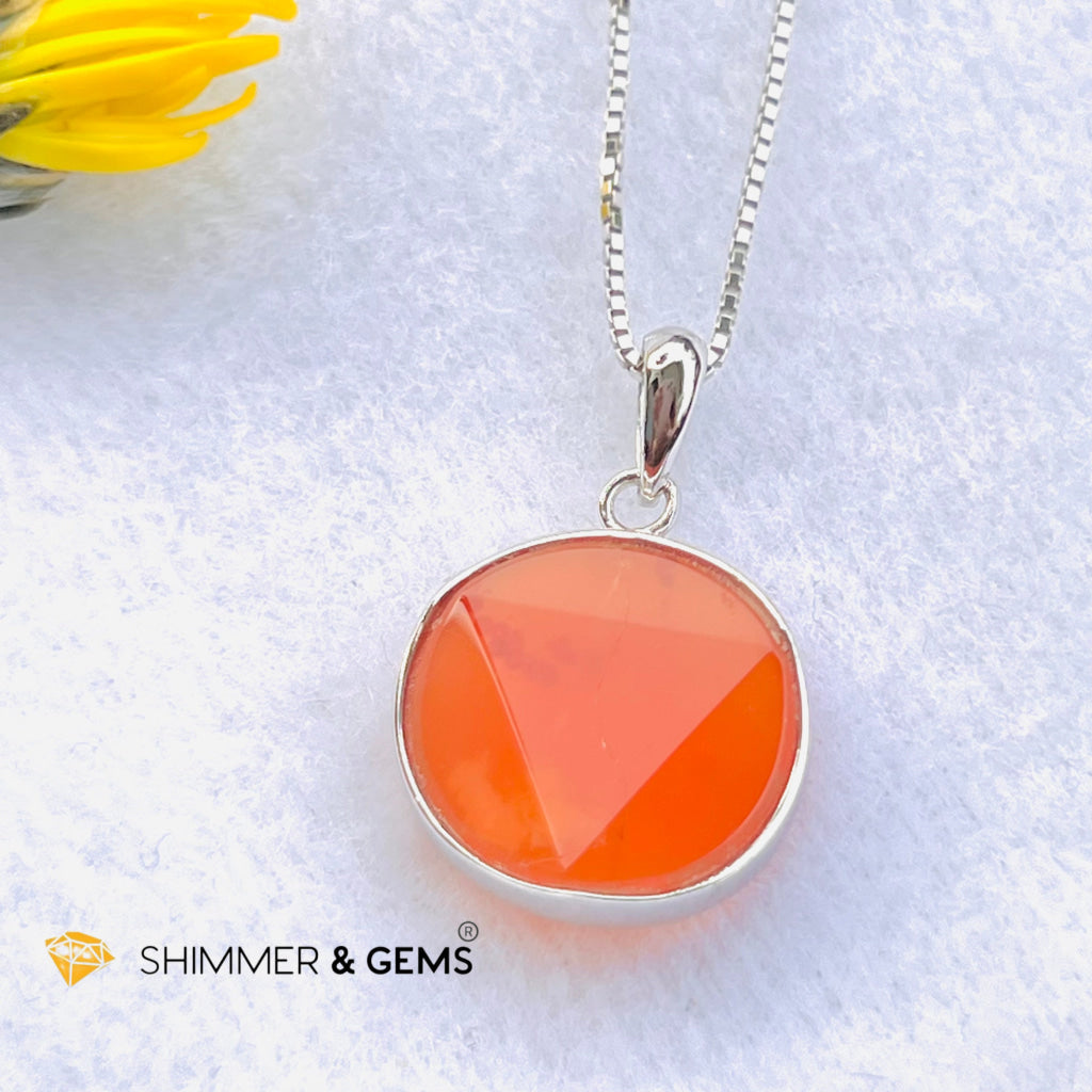 Star Of David Carnelian Pendants 925 Silver (Motivation & Creativity) 15Mm Pendant Only Charms