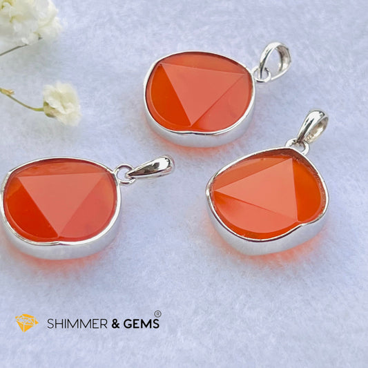 Star Of David Carnelian Pendants 925 Silver (Motivation & Creativity) Charms