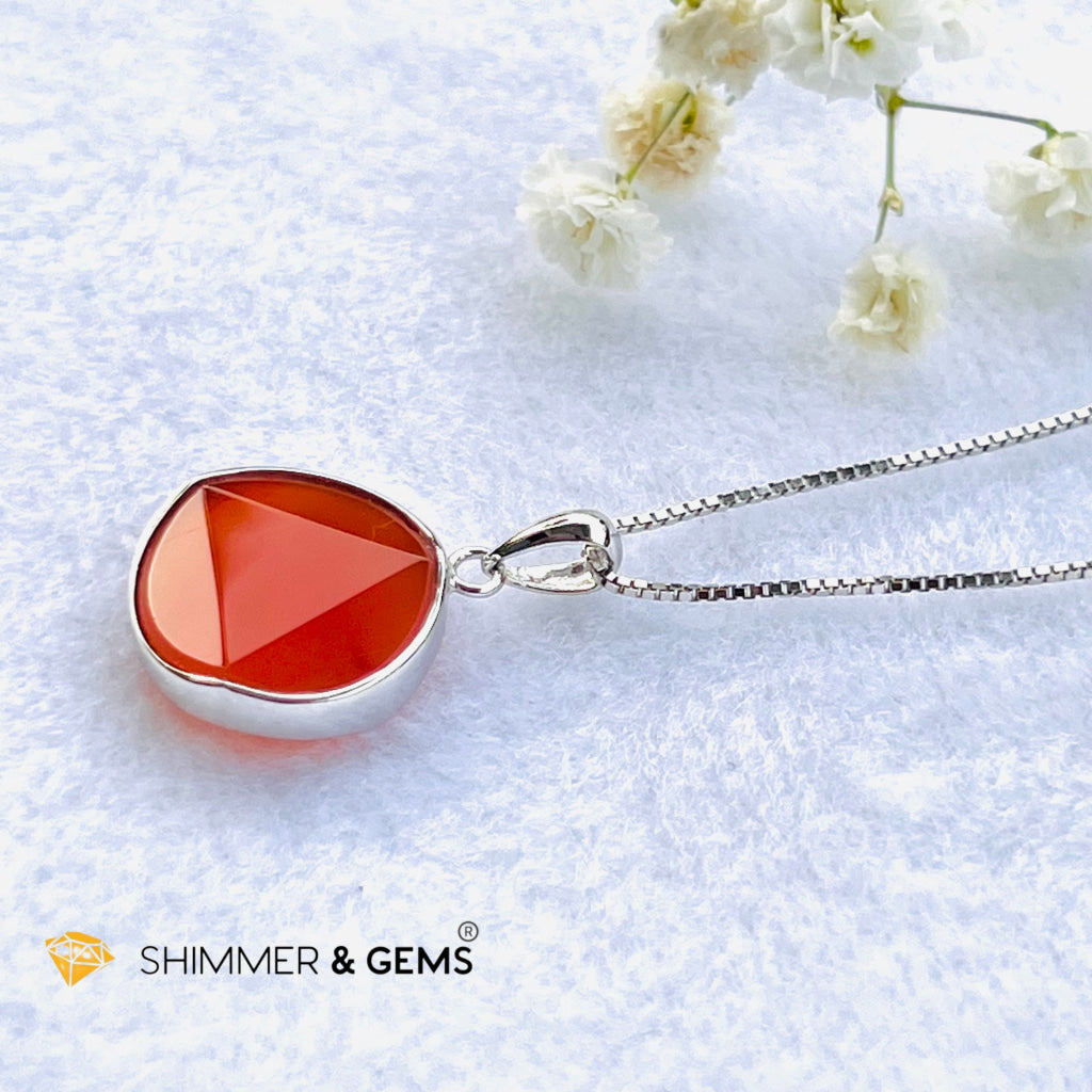 Star Of David Carnelian Pendants 925 Silver (Motivation & Creativity) Charms