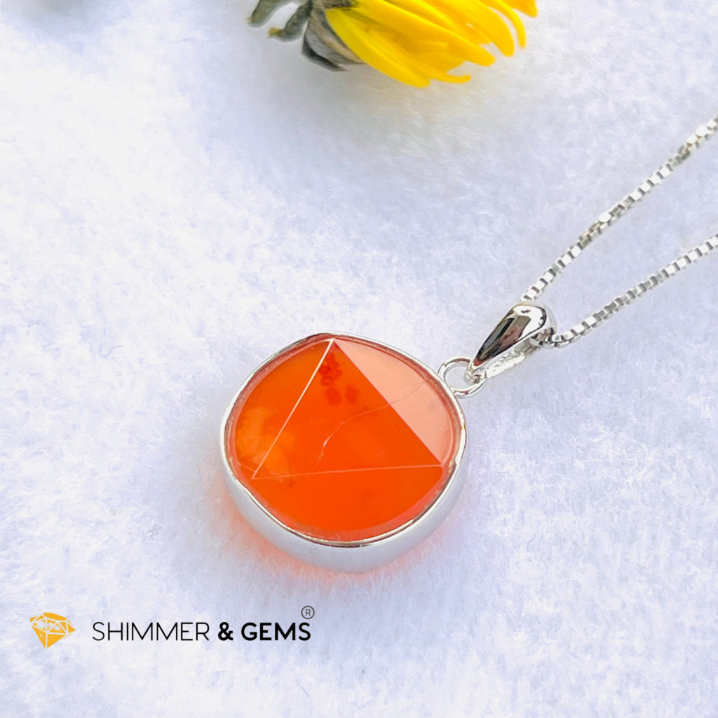 Star Of David Carnelian Pendants 925 Silver (Motivation & Creativity) Charms
