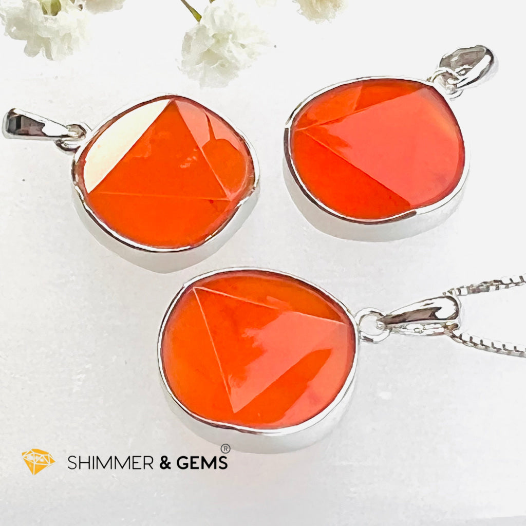 Star Of David Carnelian Pendants 925 Silver (Motivation & Creativity) Charms