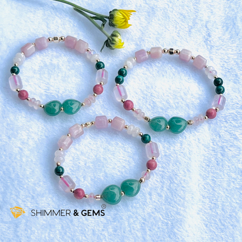 Chakra Activator Series- Happy Heart Bracelet With 14K Gold Filled (Happiness And Positivity)