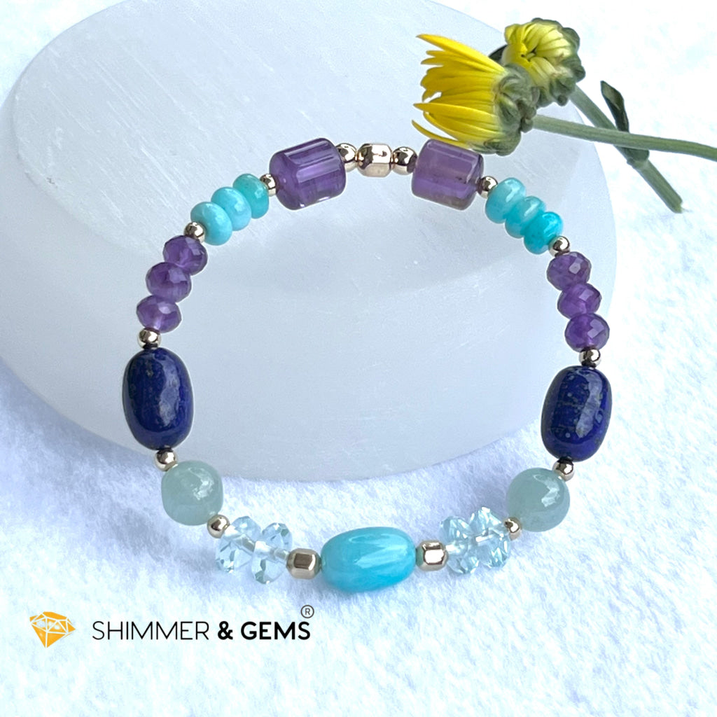 Chakra Activator Series: Higher Matrix Bracelet With 14K Gold Filled (Communication Clarity & Divine