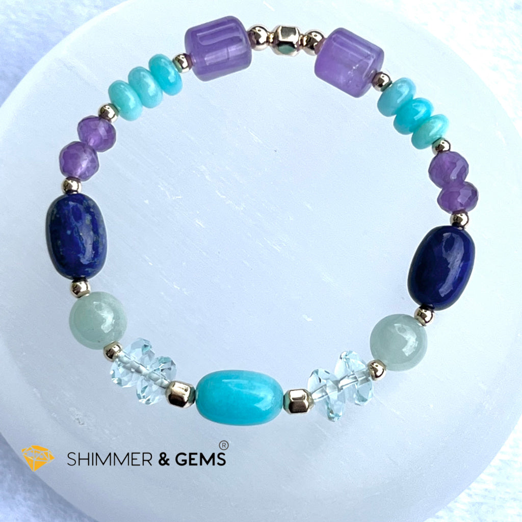 Chakra Activator Series: Higher Matrix Bracelet With 14K Gold Filled (Communication Clarity & Divine