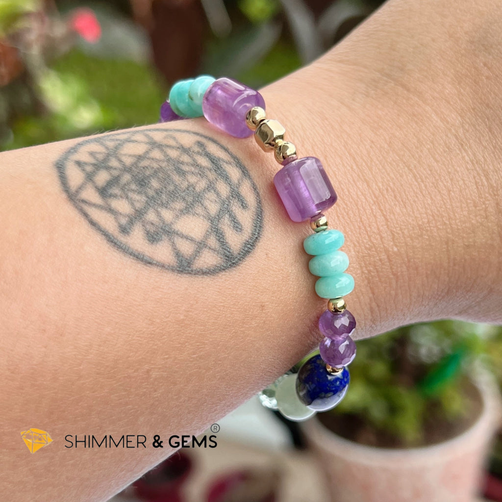 Chakra Activator Series: Higher Matrix Bracelet With 14K Gold Filled (Communication Clarity & Divine