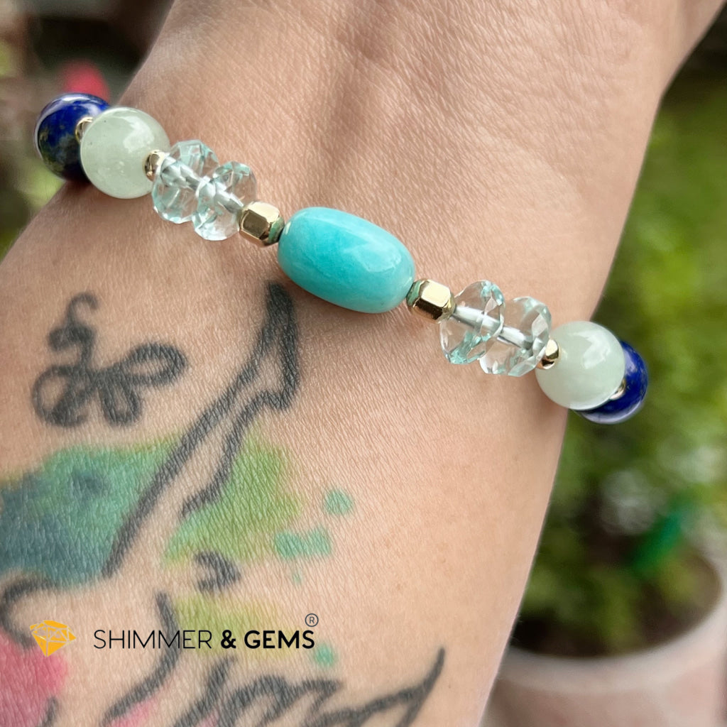 Chakra Activator Series: Higher Matrix Bracelet With 14K Gold Filled (Communication Clarity & Divine