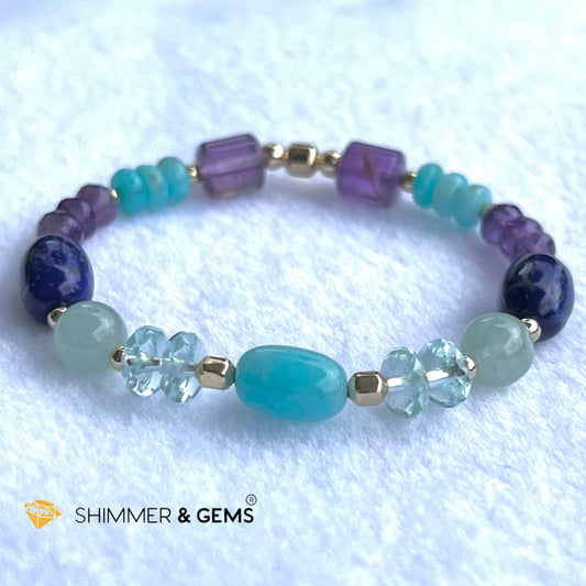 Chakra Activator Series: Higher Matrix Bracelet With 14K Gold Filled (Communication Clarity & Divine