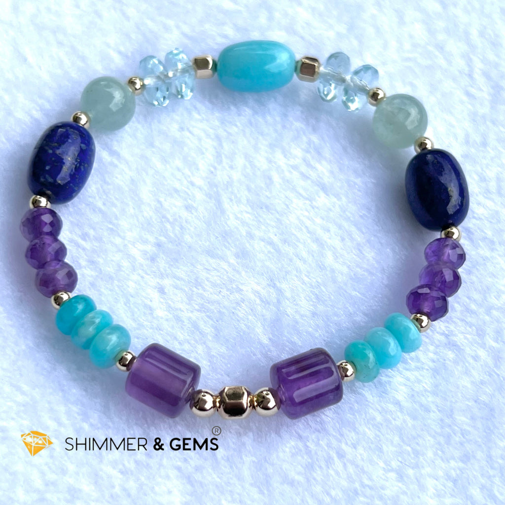 Chakra Activator Series: Higher Matrix Bracelet With 14K Gold Filled (Communication Clarity & Divine