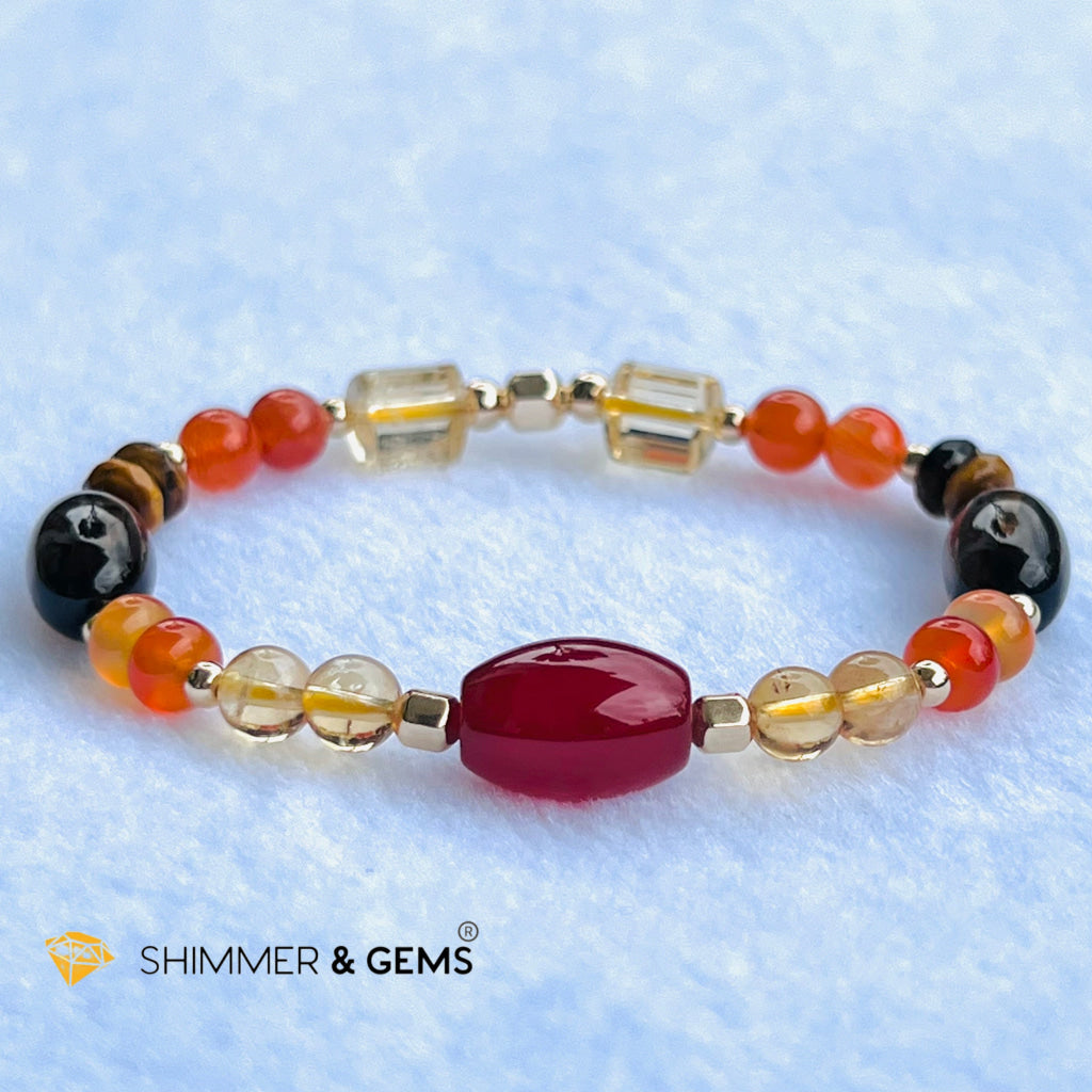 Chakra Activator Series-Lower Balancer Bracelet With 14K Gold Filled (Stability Passion Confidence &