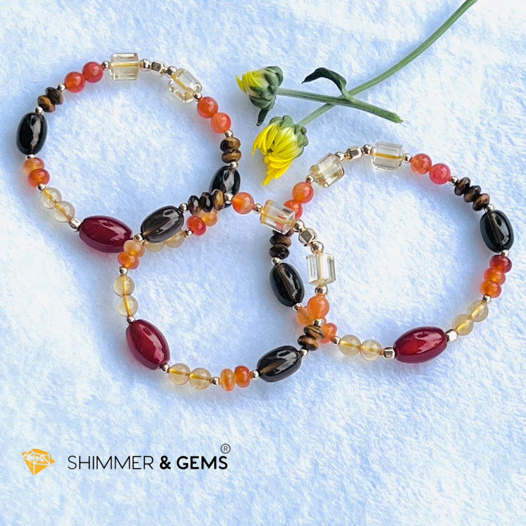 Chakra Activator Series-Lower Balancer Bracelet With 14K Gold Filled (Stability Passion Confidence &