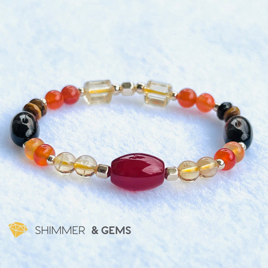 Chakra Activator Series-Lower Balancer Bracelet With 14K Gold Filled (Stability Passion Confidence &