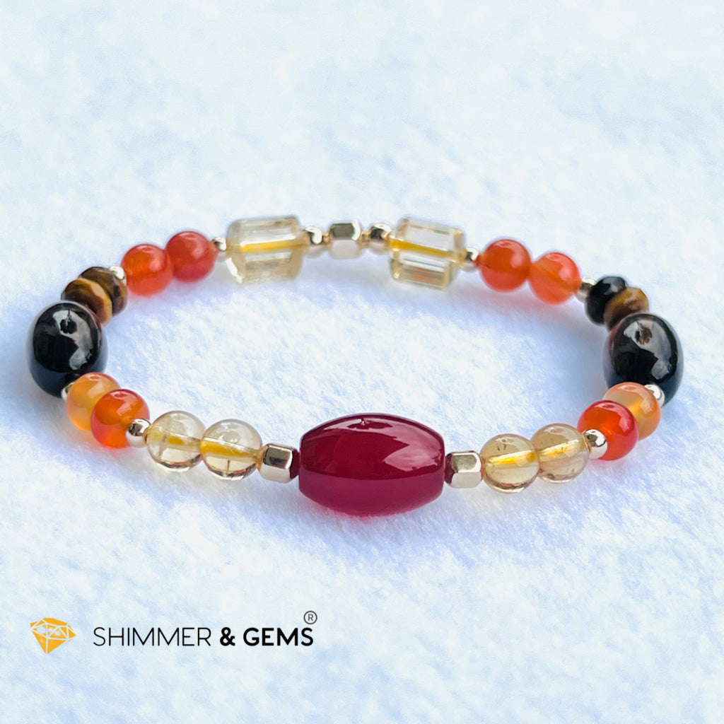 Chakra Activator Series-Lower Balancer Bracelet With 14K Gold Filled (Stability Passion Confidence &