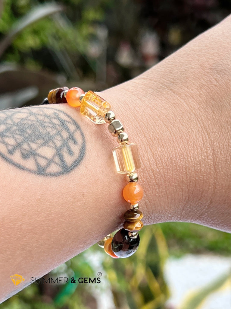 Chakra Activator Series-Lower Balancer Bracelet With 14K Gold Filled (Stability Passion Confidence &