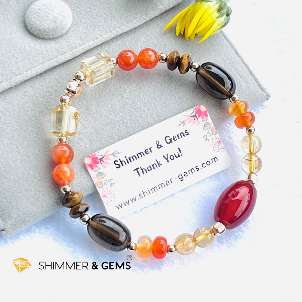 Chakra Activator Series-Lower Balancer Bracelet With 14K Gold Filled (Stability Passion Confidence &