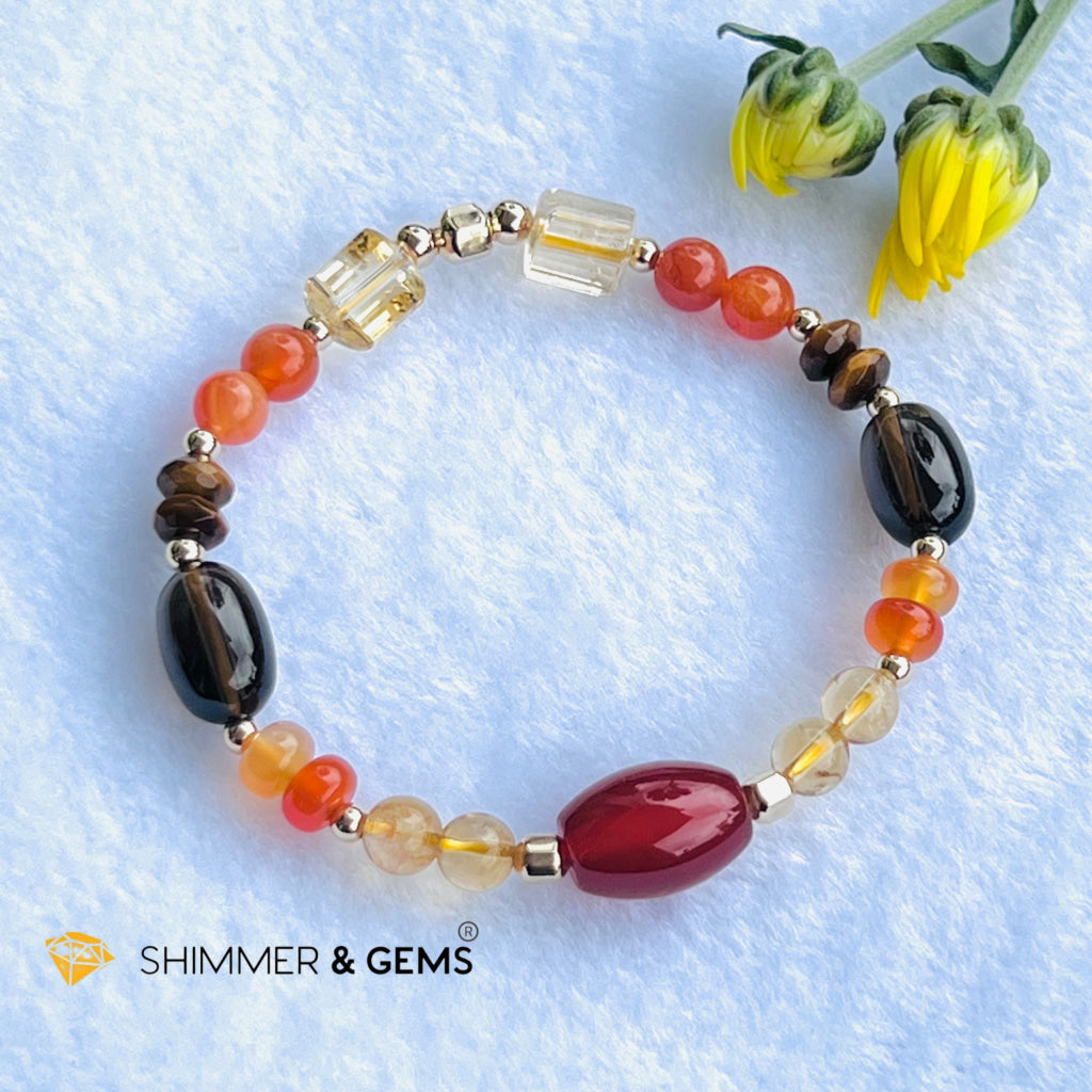 Chakra Activator Series-Lower Balancer Bracelet With 14K Gold Filled (Stability Passion Confidence &
