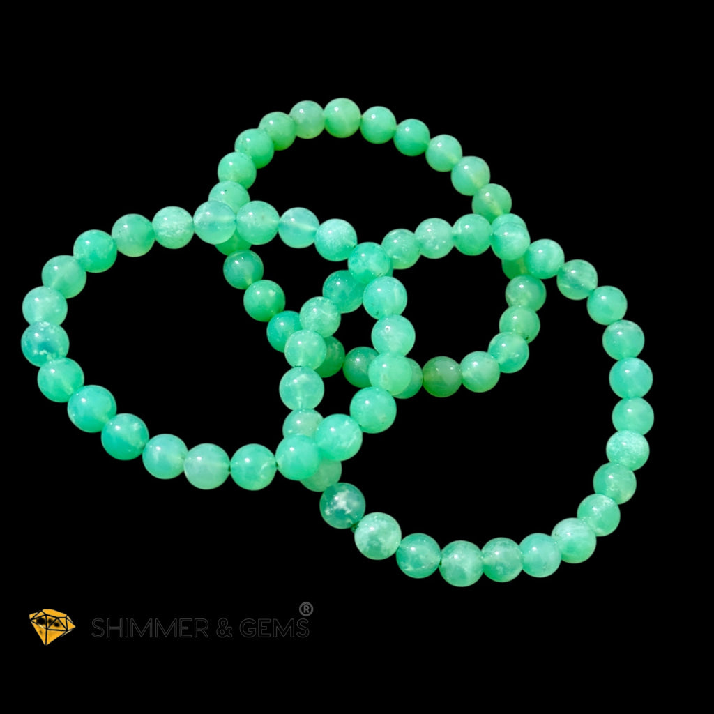 Chrysoprase Premium Top Grade 7mm Bracelet (Encoded & Attuned) Super Lucky Stone 🍀