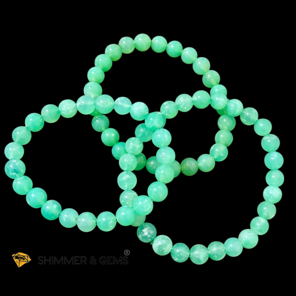 Chrysoprase Premium Top Grade 7mm Bracelet (Encoded & Attuned) Super Lucky Stone 🍀