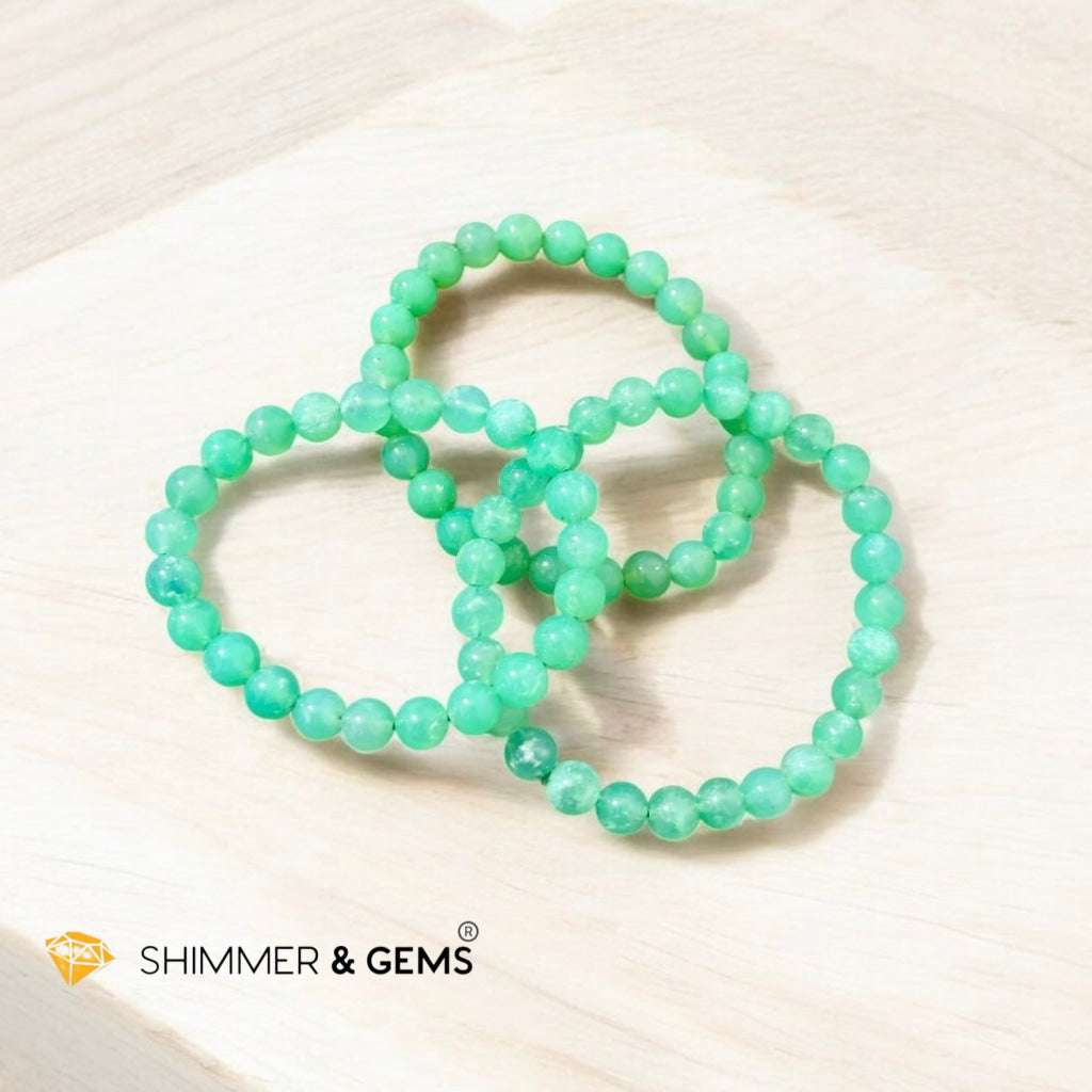 Chrysoprase Premium Top Grade 7mm Bracelet (Encoded & Attuned) Super Lucky Stone 🍀