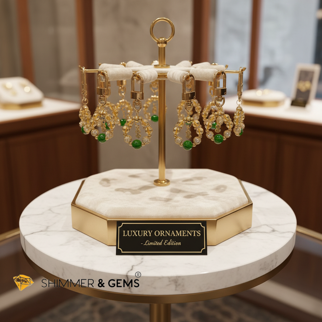 Citrine & Aventurine Lotus Wealth Bag Charm by Audrey