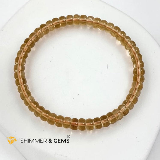 Citrine Flat Rondelle Bracelet (Wealth Enhancer)