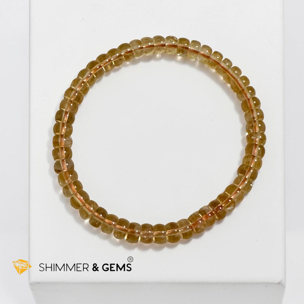 Citrine Flat Rondelle Bracelet (Wealth Enhancer)
