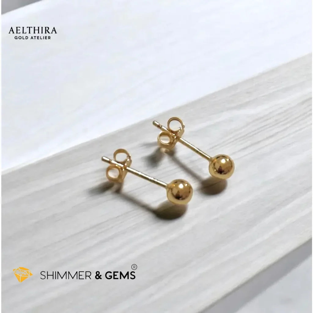 Classic Ball Stud 14K Gold Filled Earrings (4mm) 4mm Earrings
