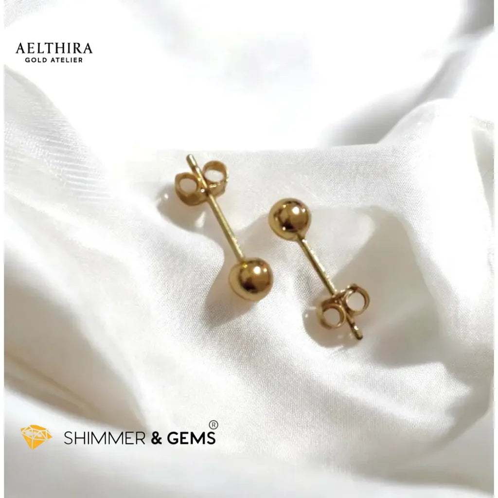 Classic Ball Stud 14K Gold Filled Earrings (4mm) 4mm Earrings
