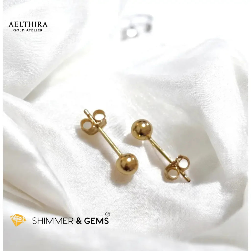 Classic Ball Stud 14K Gold Filled Earrings (4mm) 4mm Earrings
