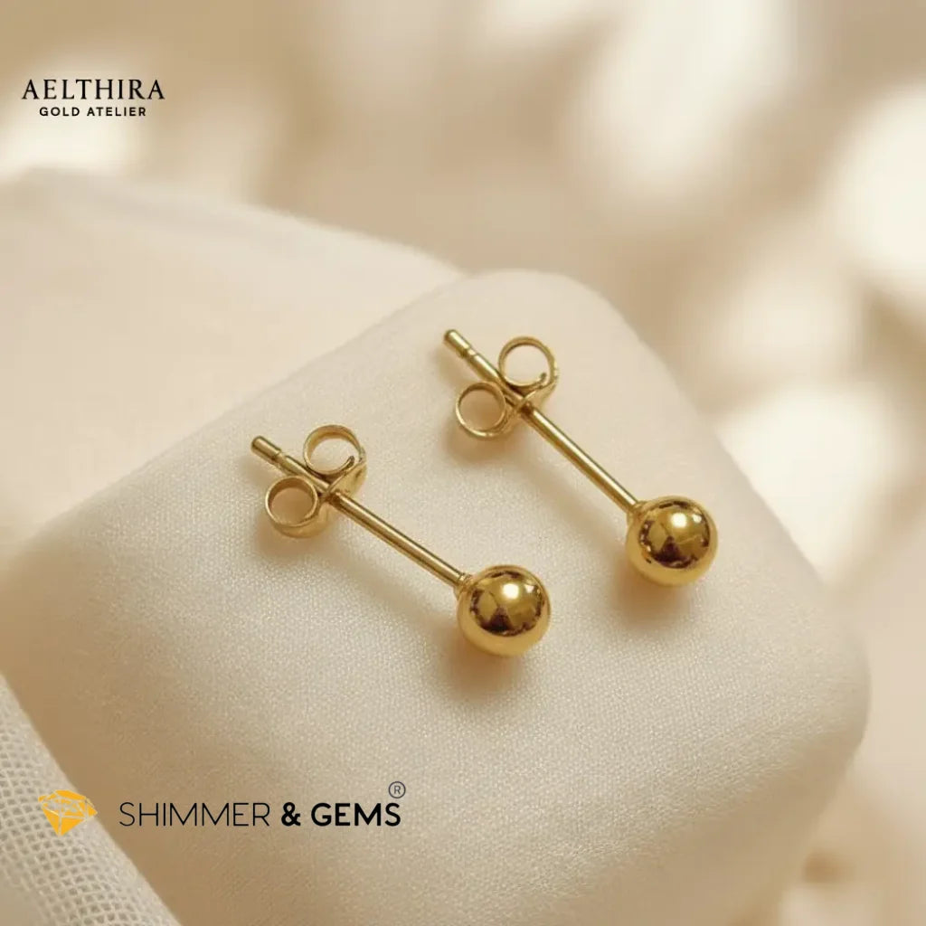 Classic Ball Stud 14K Gold Filled Earrings (4mm) 4mm Earrings