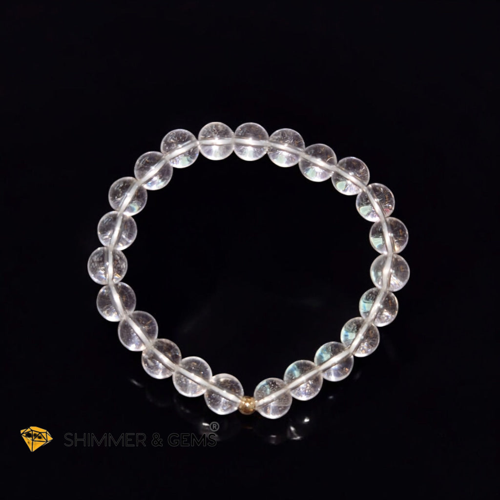 Clear Quartz with 14k Gold-Filled Bead (8mm) lightcoded & attuned